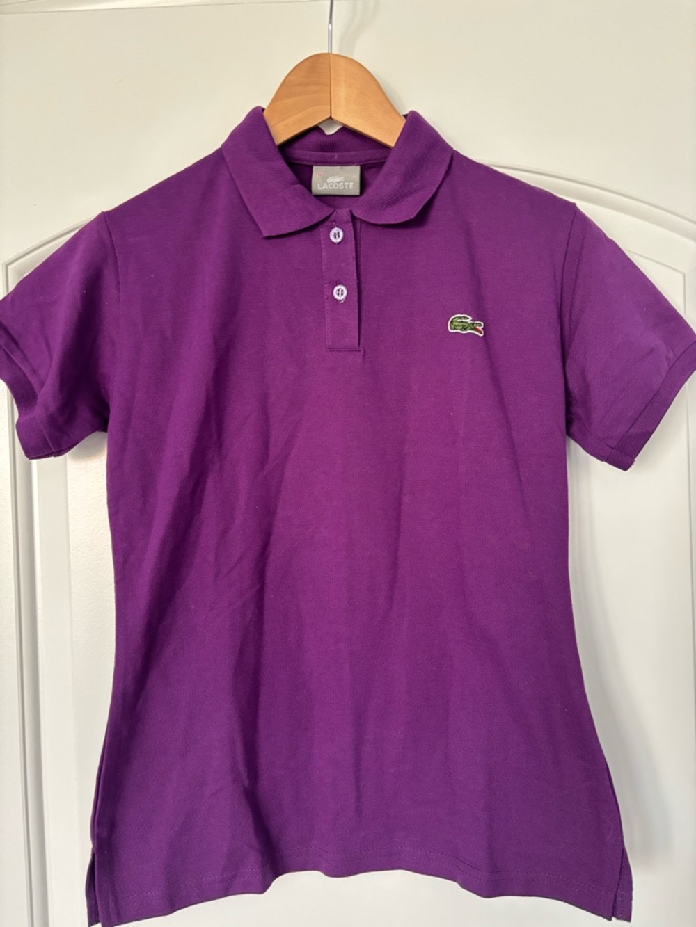 Lacoste Kids' Purple knit Polo Shirt XL